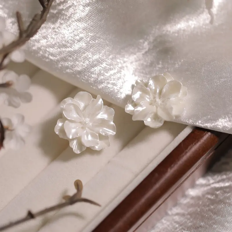 Anting Korean Style Model Tusuk Bunga Tindik Flower Earrings Accesories Fashion Aksesoris Anting AS Grosir E45 8