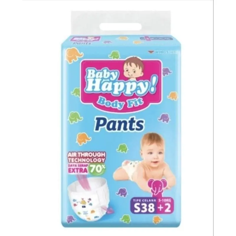 Baby Happy Body Fit Pants Popok Bayi Celana S 38+2