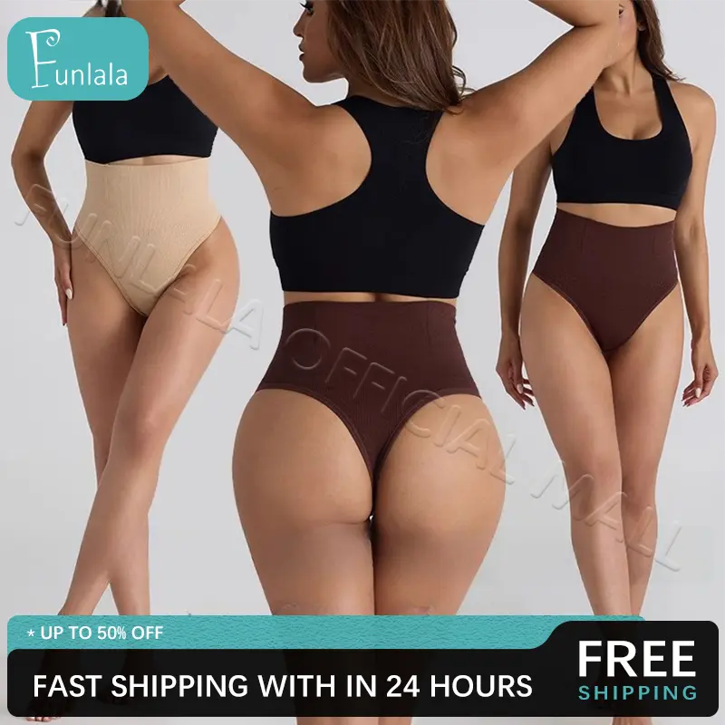 Funlala Women Shaper Panties with BonesShapewear Hight Waist Girdle Panty Plus SizeBreathable Hip Lift Thong Body Shaper Womenswear Soft Lingerie Compression Sexy Comfort