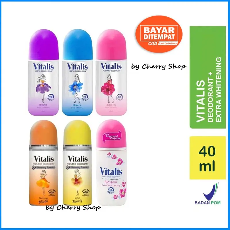 [40ML] [ROLL ON] [KETIAK KERING SEHARIAN] Vitalis Deodorant Roll On 40ml | vitalis | deodorant | Extra Whitening 0