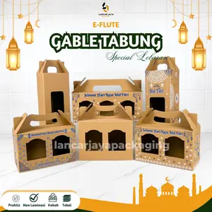 Gable Box Jinjing Toples Tabung 300 500 600 750 800 1000 1300 ml Dus Hampers Lebaran Idul Fitri