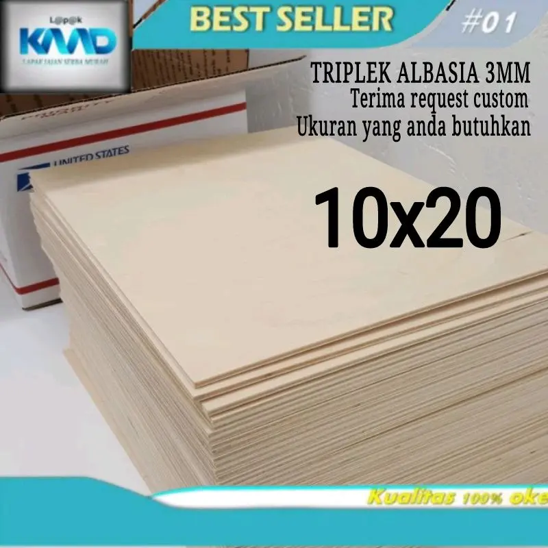 LK- Triplek albasia 3mm ukuran 10x20 triplek eceran bisa reques ukuran yang anda butuhkan sudah di ampelas setiap sisi bekas potongan bahan kerajinan tangan