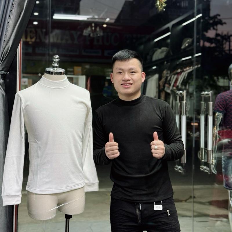 Áo nỉ trơn body ôm gọn thu đông dành cho nam đen trắng QCCCC