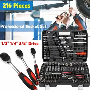 Set Kunci Socket 216 PCS full Set (1/4 ") Pas Ring L Motor Kunci/kunci l set CR-V lengkap/kunci ring pas 1 set lengkap | Hot Item