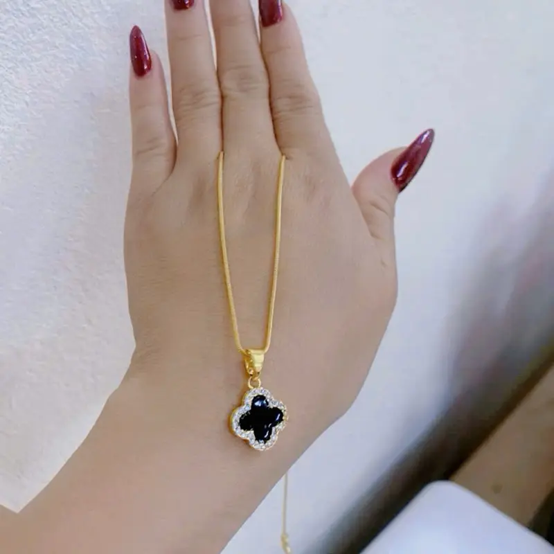 dây mì  4lá đen chất liệu titan bền đẹp