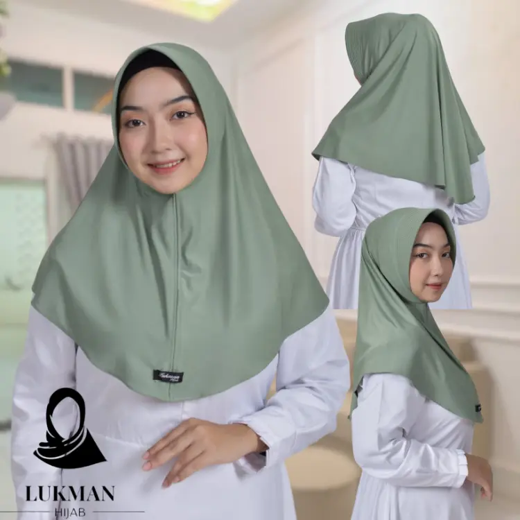 Hijab Instan Hamidah Premium Jersey untuk Wanita Muslim - Ukuran S, M, L - Nyaman Lembut Kerudung Panjang 0