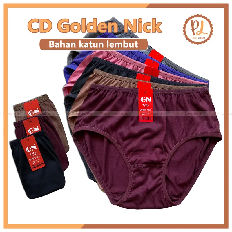 CD GN Isi 3pcs / Celana Dalam Golden Nick / Celana Dalam Wanita Katun Lembut Golden Nick 2
