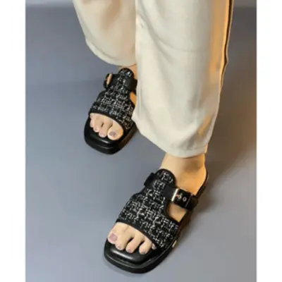 ￼sandal wanita kekinian sandal platform Empuk rajut Trendy Cewek Sendal sandal  selop