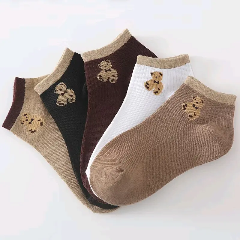 Kaos Kaki Wanita Motif Beruang Kaos Kaki Fashion Semata Kaki Gaya Korea 1