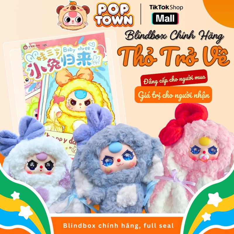 HỎA TỐC BABY THREE THỎ TRỞ VỀ - Bunny Returns - Come back - Có dây treo móc khoá - Blindbox - Quà tặng gấu bông nhiều màu sắc trang trí cặp túi xách - Toys - Gift balô bias blind