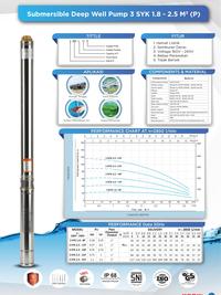 Gambar Mesin Pompa Submersible York 3SYK2.5-11P 0.50HP - Pompa Celup Dalam dari Jakarta Piranti Kota Tangerang Selatan 5 Tokopedia