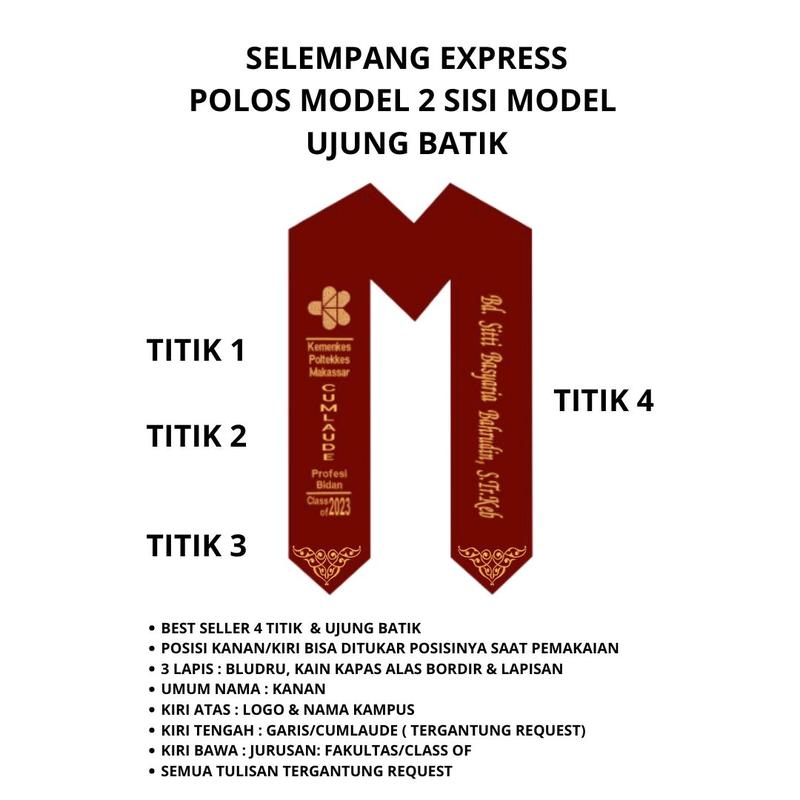 Selempang Polos Express 2 sisi 1 hari ( 3 Lapis & Free Hanger Selempang) 5