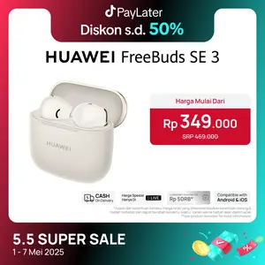 HUAWEI FreeBuds SE 3 Earphone Wireless TWS | Daya Tahan Baterai 42 Jam | Ringan & Ringkas | Pengisian Baterai Cepat Bluetooth Earbud