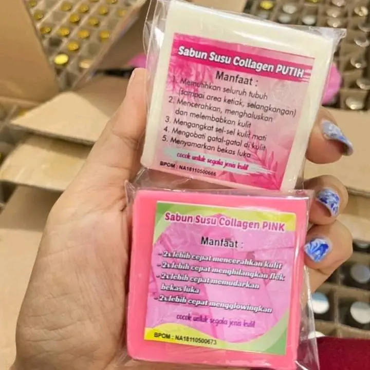 sabun susu collagen original by ayu versi sedang 26g Cewek Mencerahkan Soap Memutihkan Perawatan 6