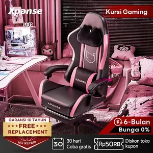 Xpanse Pink Cat Kursi Gaming/Kursi Kantor/Kursi Kerja/Gaming Chair/Kursi Belajar/Kursi Santai/Kursi Komputer