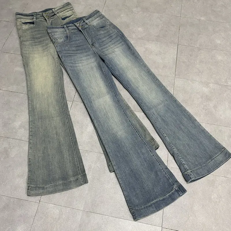 HAZEE - Jessi | Celana Jeans Wanita Cutbray Highwaist Panjang Bahan Melar Nyaman Premium Kancing 2 Kaki Jenjang Keren Stretch 0