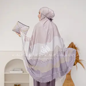 ALIF GALLERY - Mukena Sutra Fanel Vanelsilk Armany Silk Premium 2in1 Mewah Jumbo | Zahwa Series  Dewasa Motif