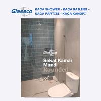 Gambar Temper Glass Shower 10mm Partisi Kamar Mandi - Pesanan Bu Fethria Kaca dari Glassco Kaca Kota Tangerang 3 Tokopedia