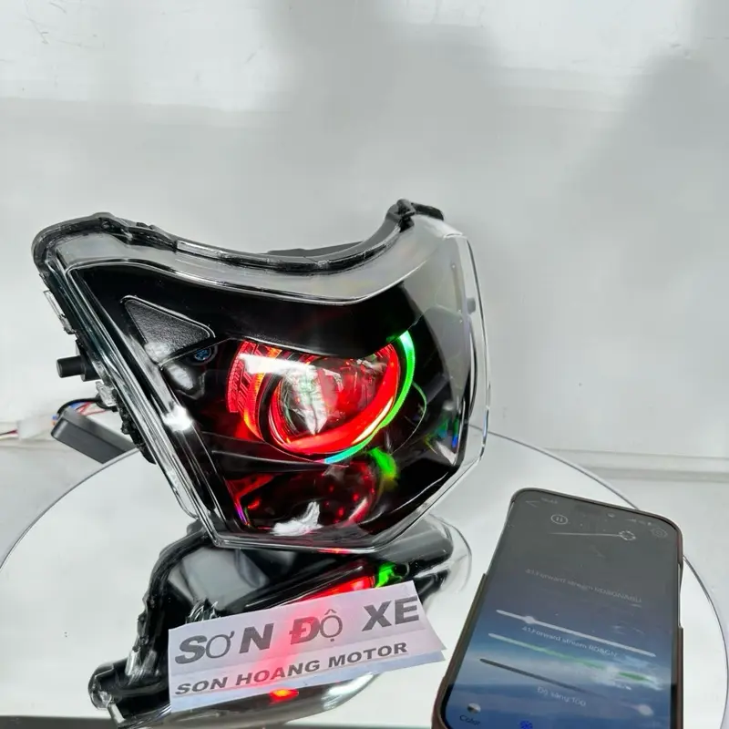 Bi Cầu Wave Độ Sẵn Bi F11 + E11+ M10 Mắt Quỷ App + 3D App Công Xuất 60W 70W Lắp Wave 50-100-110 Bảo Hành 12 Tháng ( Tặng Kèm Dây Nguồn Bi ) Đèn Pha lắp xe máy 8
