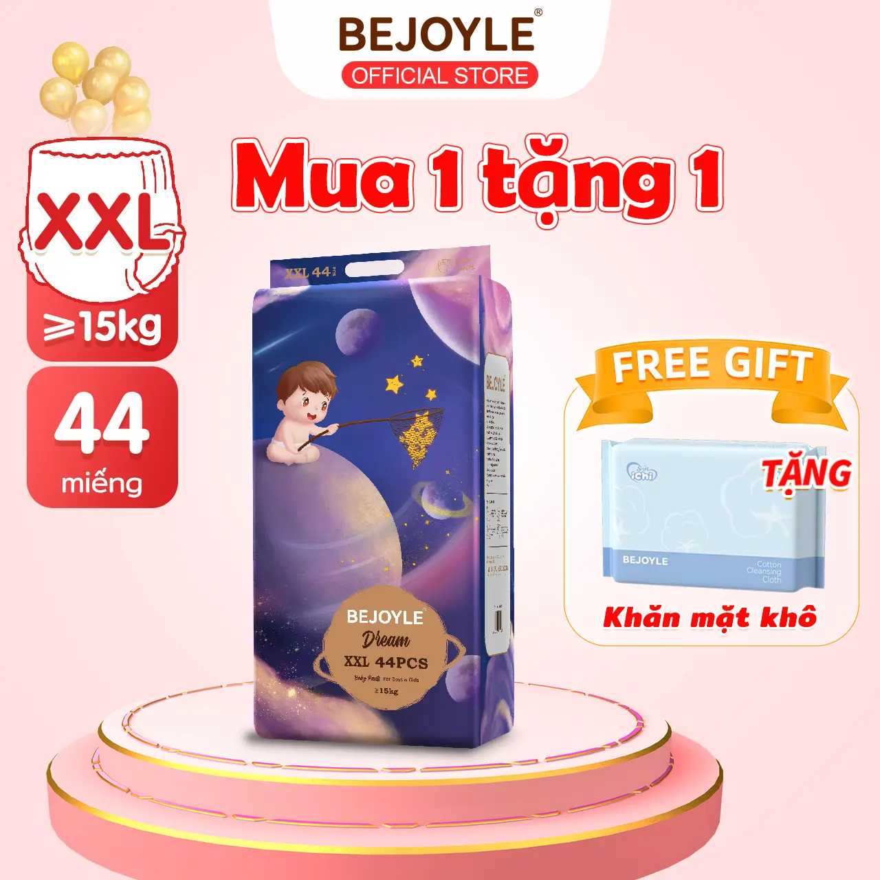 【Mua 1 tặng 1 】Bỉm Bejoyle quần cao cấp size S/M/L/XL/XXL/XXXL bỉm quần xxl bỉm chính hãng tã quần cho bé bỉm trẻ em bỉm 112 miếng quần Bộ Trẻ mới tập đi