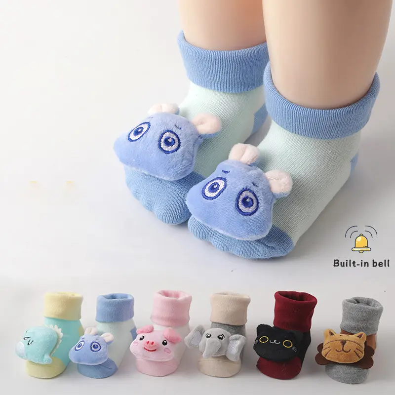 Vớ Chống Trượt Bằng Cotton Cho Trẻ Sơ Sinh, Thiết Kế Hình Động Vật Hoạt Hình Dễ Thương, Thích Hợp Cho Mùa Đông, Vớ Ấm Cho Trẻ Sơ Sinh, Bé Trai Và Bé Gái, Khủng Long, Hổ, Trẻ Mới Biết Đi, Làm Bằng Vải Terry 0