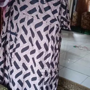 Daster Wanita Kerah Kupu LD 120 Panjang 128 Bahan Rayon Super Tebal Busui Resleting Ada Tali Samping Lengan Pendek - Hitam, Bumil