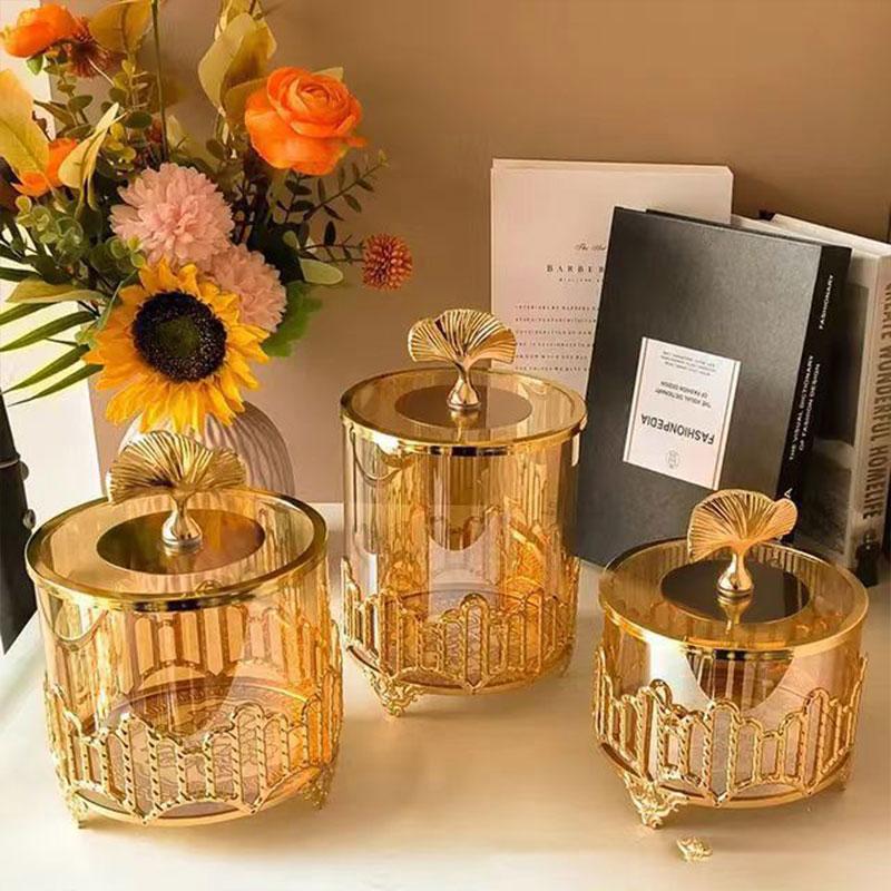 Product Introduction of Toples Gold Toples Kaca Guci Penyimpanan Kaca Bening Rumah Meja Kopi Meja Permen Meja Atas Kotak Penyimpanan Retro Mewah Kotak Penyimpanan Disegel Ornamen Dekoratiftransparent Glass Storage Jars Home Toples Aesthetic Lebaran 1 Set Toples Kaca Aesthetic 10