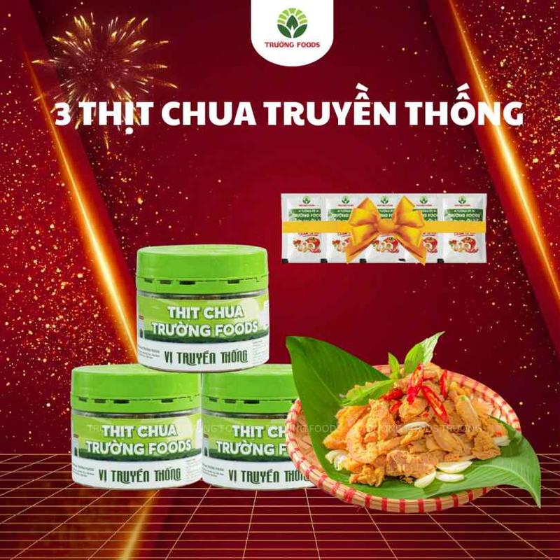 Trường Foods Combo 3 Thịt Chua Truyền Thống 180g Hộp