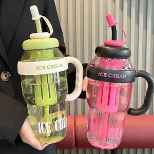 Tumbler Aesthetic Model minum / Botol Minum aesthetic /Botol combo 1400ml /Bottle ice cream