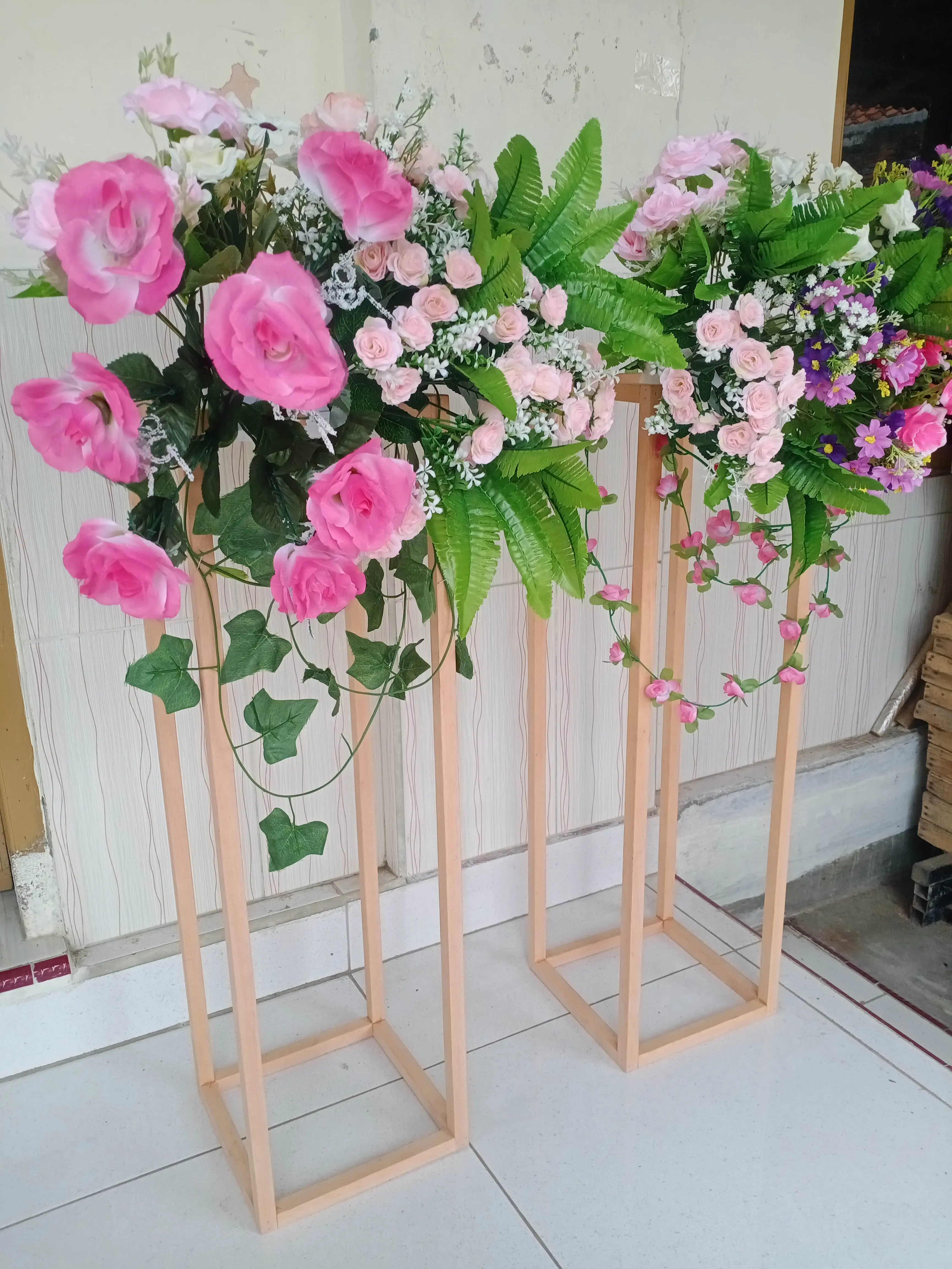 Standing Flower Kayu Dekorasi Wedding, Lamaran, Pot | Stand Bunga Dekorasi Taman, Rumah, Kantor