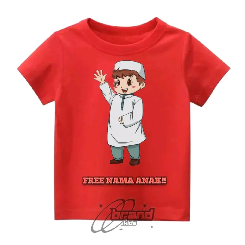 BAJU KAOS ATASAN ANAK MUSLIM, BAHAN PREMIUM 100% BISA REQUEST NAMA!! 0