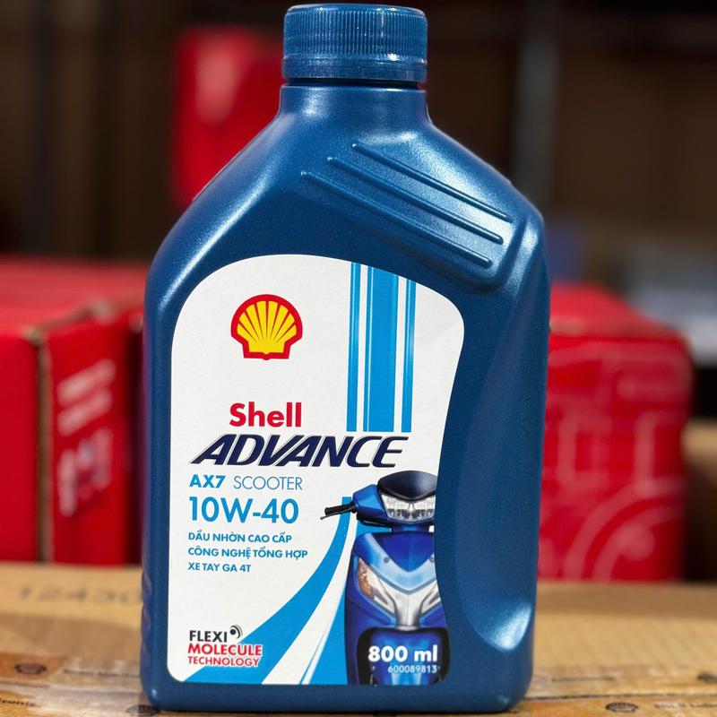Nhớt Shell Advance AX7 10W40 nhớt bán tổng hợp cho xe tay ga xe số xe côn tay