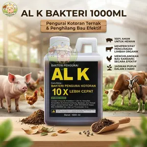 AL K Bakteri Pengurai 1000ml – Solusi Pengolahan Limbah Organik Cepat dan Efektif di Kandang