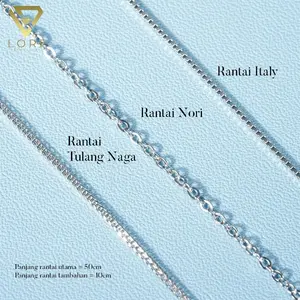 Lore Jewellery - Rantai Kalung Silver S925 Lapis Emas 18K