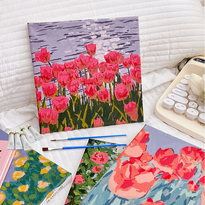 LAKOE 20x20cm Paint by Number aesthetic Series Diy digital painting kit Kanvas Painting 7