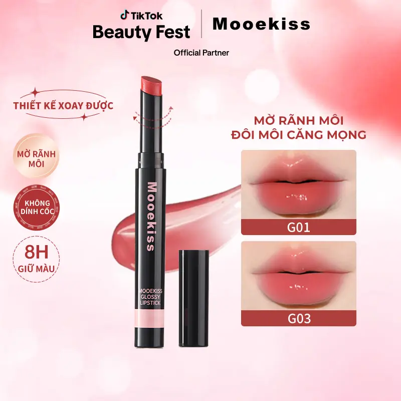 [MỚI] Son Thạch Mooekiss Thêm Tinh Chất Dipeptide Kép Dưỡng Ẩm Giảm Khô Lộ Vân Môi Lên Màu Tự Nhiên Chỉ Trôi Dưỡng Không Trôi Màu Phù Hợp Cho Học Sinh Sinh Viên Và Người Đi Làm 2.2g 0