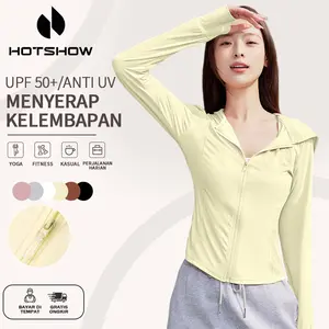 HOTSHOW Jaket Olahraga Wanita UPF50+ Anti UV Pelindung Matahari Outdoor Sport Pilates & Olahraga Kualitas Terbaik