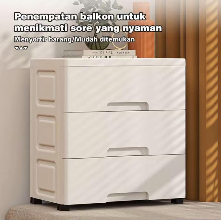CuteBaby Lemari Pakaian/Lemariplastik/Laci Plastik/Kabinet Drawer Storage CabinetUkuran Jumbo 5 Tingkat Termurah Lemari Penyimpanan