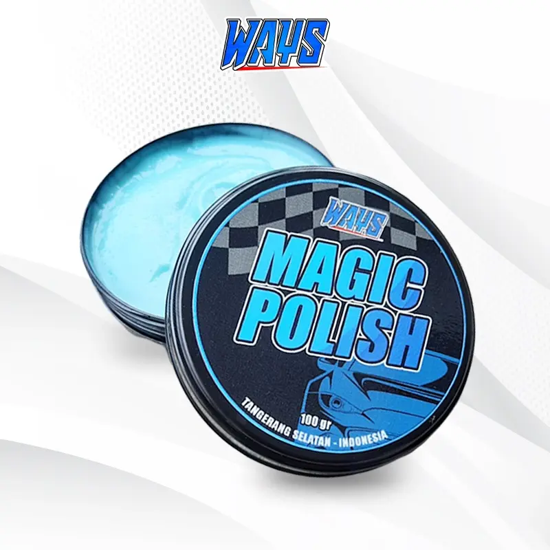 Magic Polish - Penghilang Baret Lecet Goresan Mobil Motor Helm - FREE Sponge Applicator WAYS 2