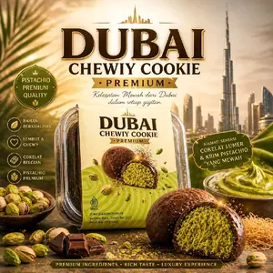 Dubai Chewiy Cookies Premium - Kekayaan Rasa dari Dubai dengan Cokelat Lembut & Krim Pistachio Mewah