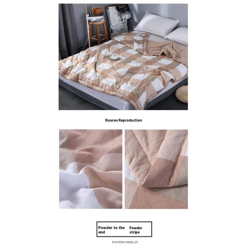 Product Introduction of EAY Life Summer Blanket Comforter Thin Soft Breahable Quilt Washed Cotton 15