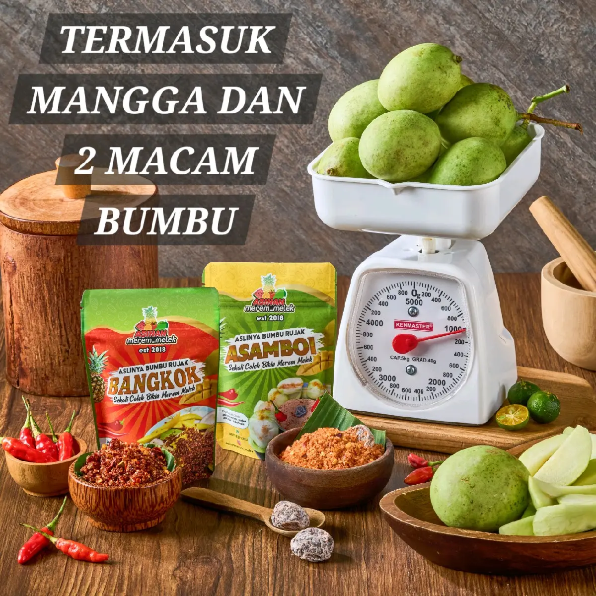 Paket Buah Mangga Muda + Bumbu Bangkok & Asamboi
