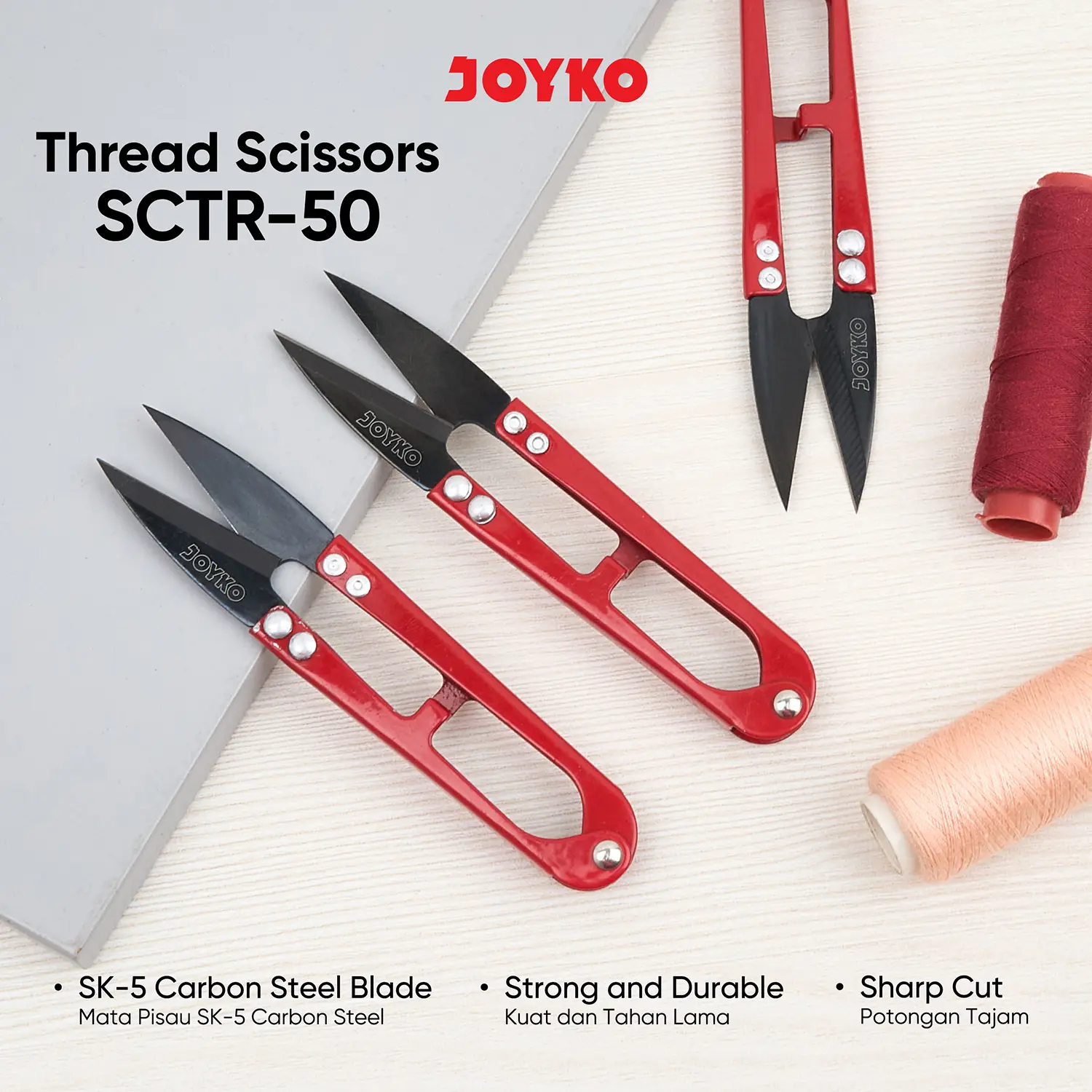 JOYKO Gunting Benang Thread Scissors SCTR-50 Carbon Steel Blade