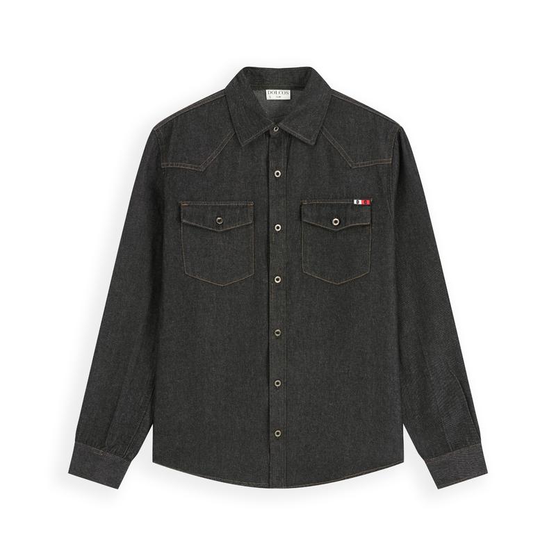  Áo sơ mi Jean Nam Dolcos  50-83kg  dài tay chất Jean Cao cấp có túi 2 bên Form dáng Slim Fit SM501 