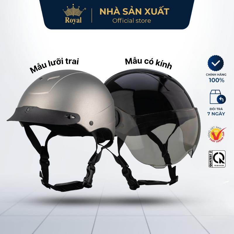 MỞ BÁN Mũ Bảo Hiểm Nửa Đầu Lưỡi Trai & Có Kính Asia A11 - Chính hãng Bảo hành 1 năm - Nón sơn cao cấp