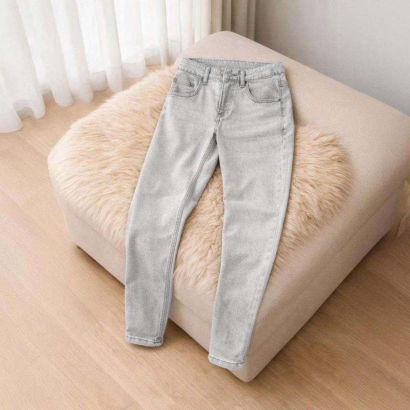  TOP BÁN CHẠY - Quần Jeans Nam Dài Xám Khói Trơn AH74 Form Skinny Mới Chất Bò Co Dãn Nhẹ Thích Hợp Đi Chơi Công Sở Menswear Pants 