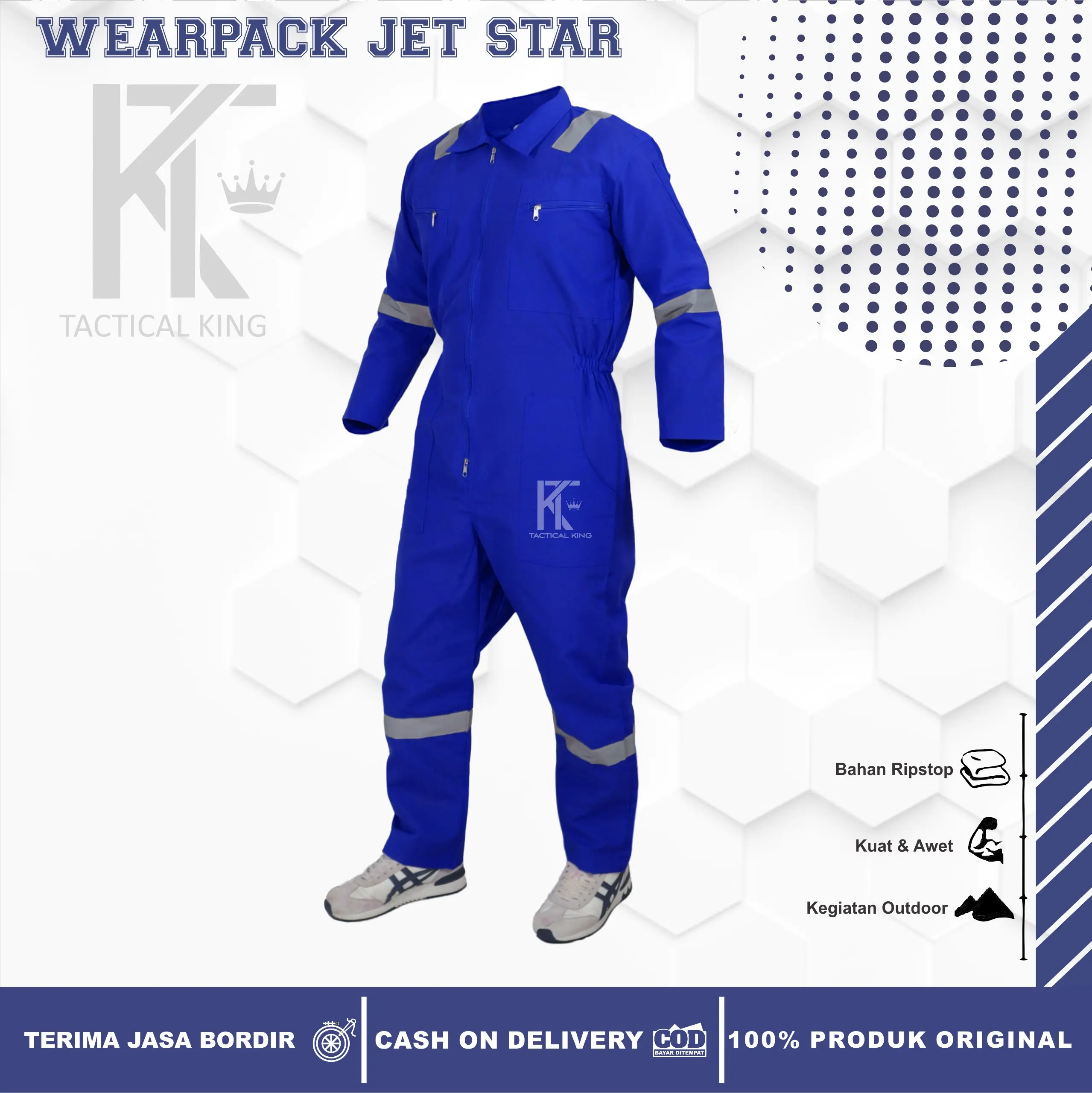 Wearpack Safety Terusan JetStar Best Seller Ripstop Poly Teruji Tahan Gesekan Nyaman Dipakai Untuk Bekerja Benhur