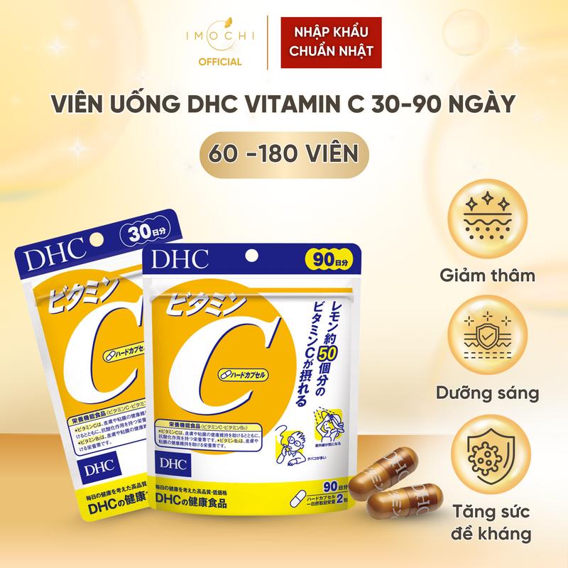 Viên Uống DHC Vitamin C Nhật Bản Giúp Da Sáng Mịn Giảm Thâm Sạm Tăng Sức Đề Kháng 30 Ngày 90 Ngày