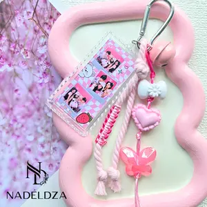 Nadeldza Bag Charm Photobox Keychain Tali Custom Foto Bunyi Lonceng Lucu/ Gantungan Tas Tali Custom Foto Lucu