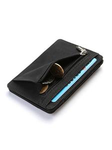Portatarjetas minimalista para hombre de color liso, portatarjetas de crédito multifuncional, portatarjetas de negocios, portatarjetas a la moda para hombres para uso diario